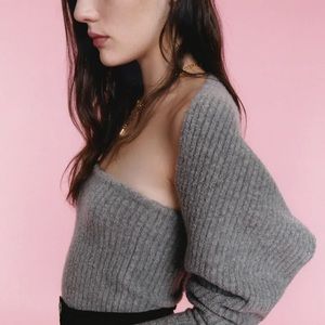 Zara gray arm sweater.